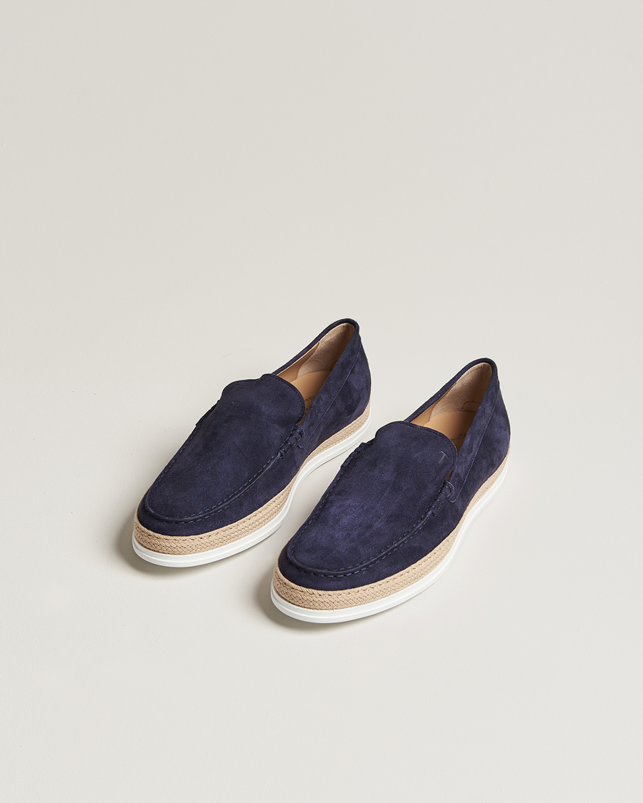 Homme | Tod's Raffia Loafer Navy Suede | Tod's | Raffia Loafer Navy Suede