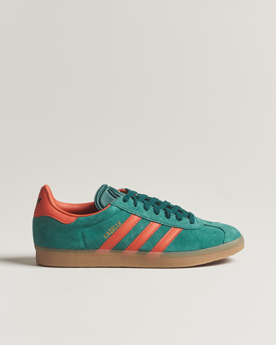 Homme | adidas Originals Gazelle Sneaker Green/Red | adidas Originals | Gazelle Sneaker Green/Red