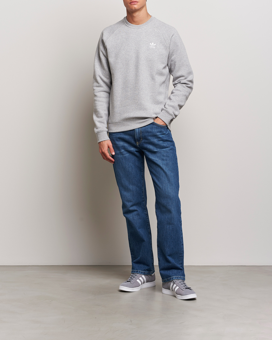 Homme | Pulls Et Tricots | adidas Originals | Essential Crew Neck Sweatshirt Grey Melange