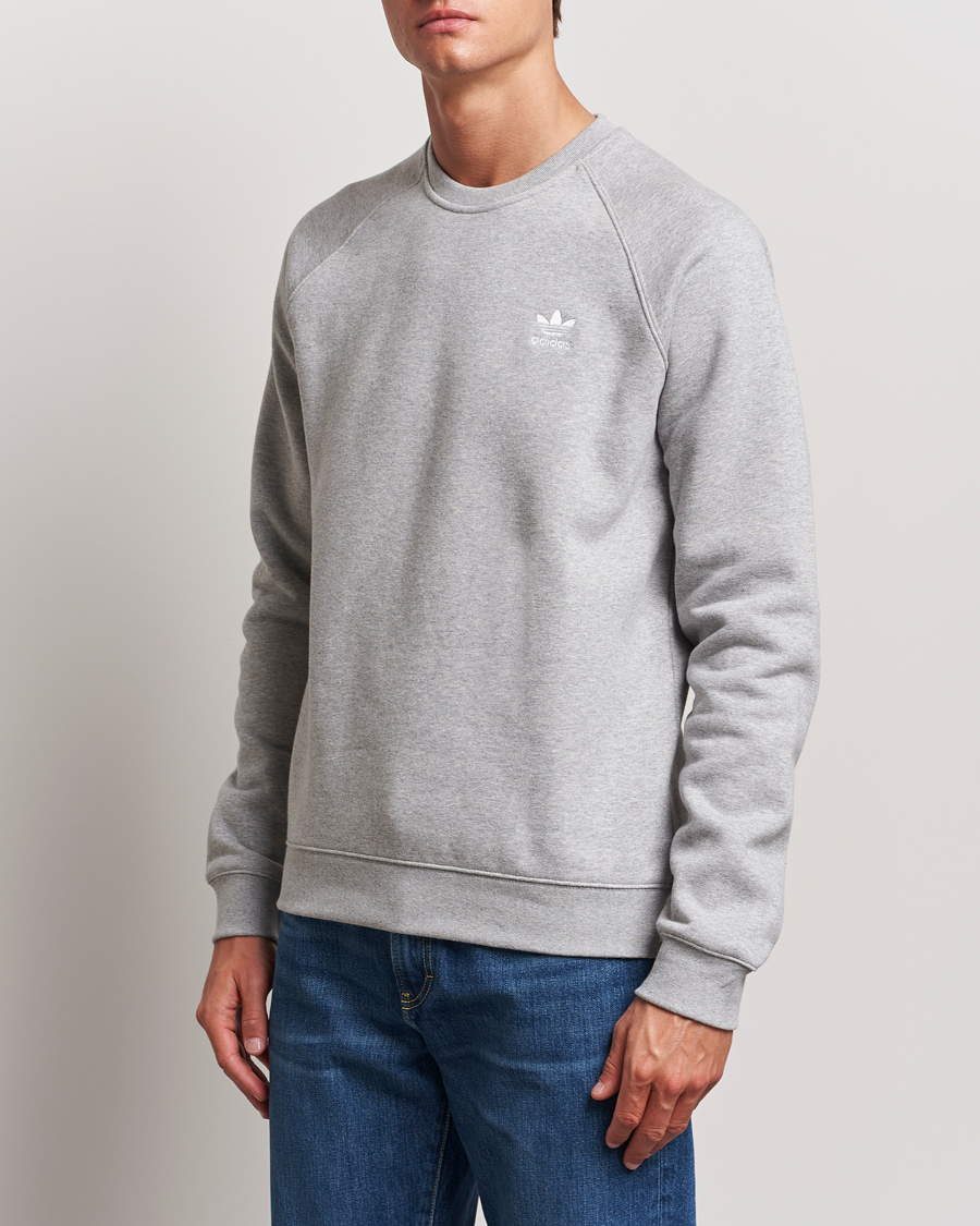 Homme | Pulls Et Tricots | adidas Originals | Essential Crew Neck Sweatshirt Grey Melange