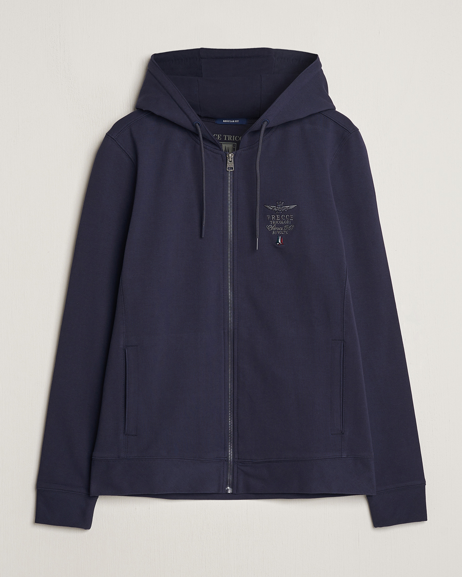 Homme | Pulls Et Tricots | Aeronautica Militare | Full Zip Hoodie Navy
