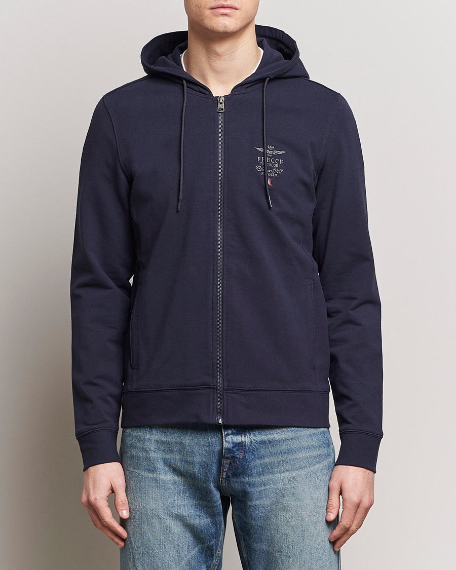 Homme | Pulls Et Tricots | Aeronautica Militare | Full Zip Hoodie Navy