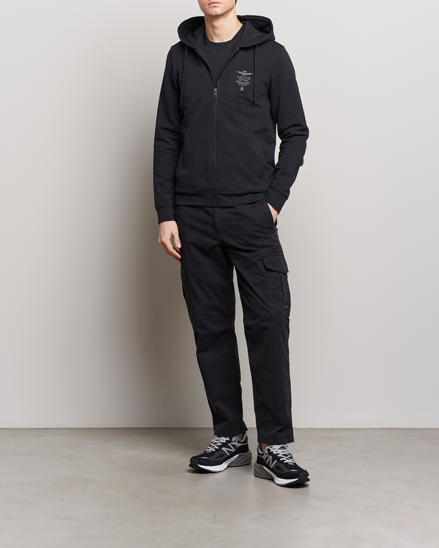 Homme | Pulls Et Tricots | Aeronautica Militare | Full Zip Hoodie Black