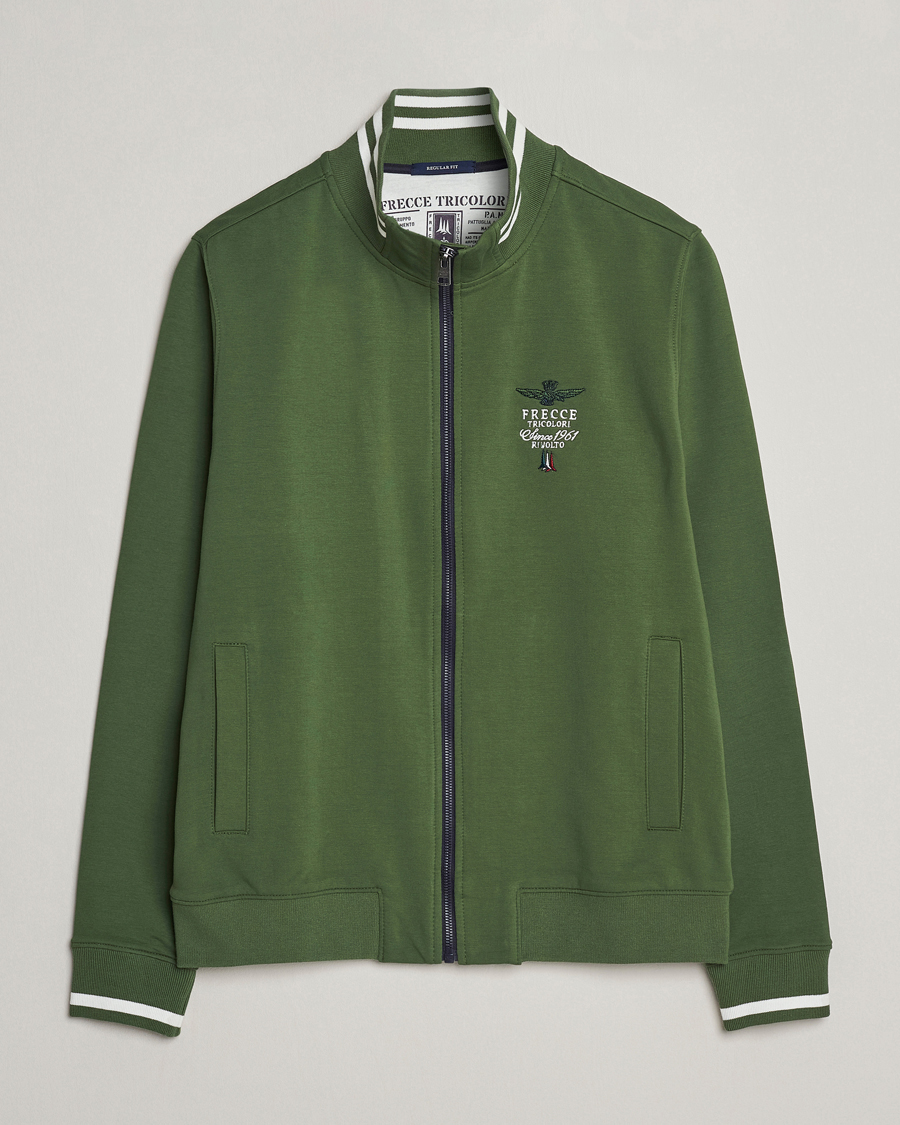 Homme | Pulls Et Tricots | Aeronautica Militare | Full Zip Sweater Seaweed Green