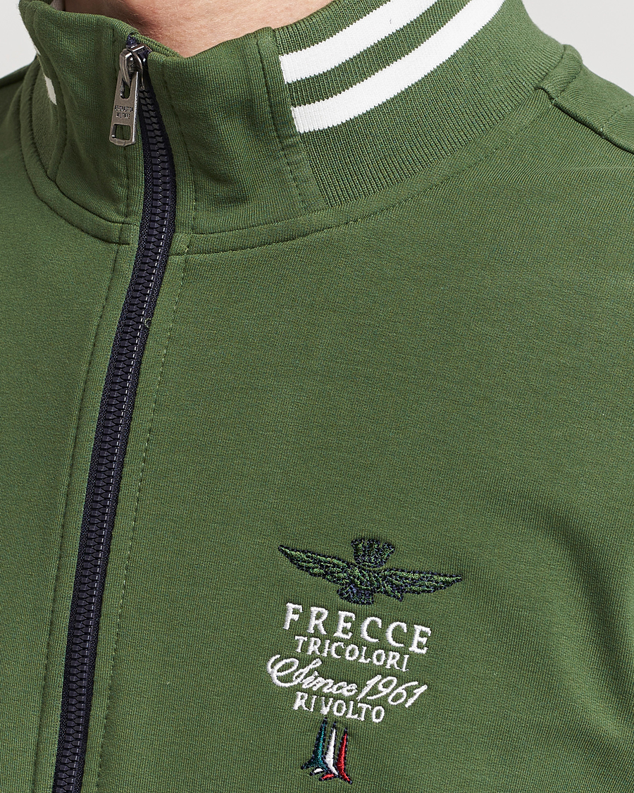 Homme | Pulls Et Tricots | Aeronautica Militare | Full Zip Sweater Seaweed Green