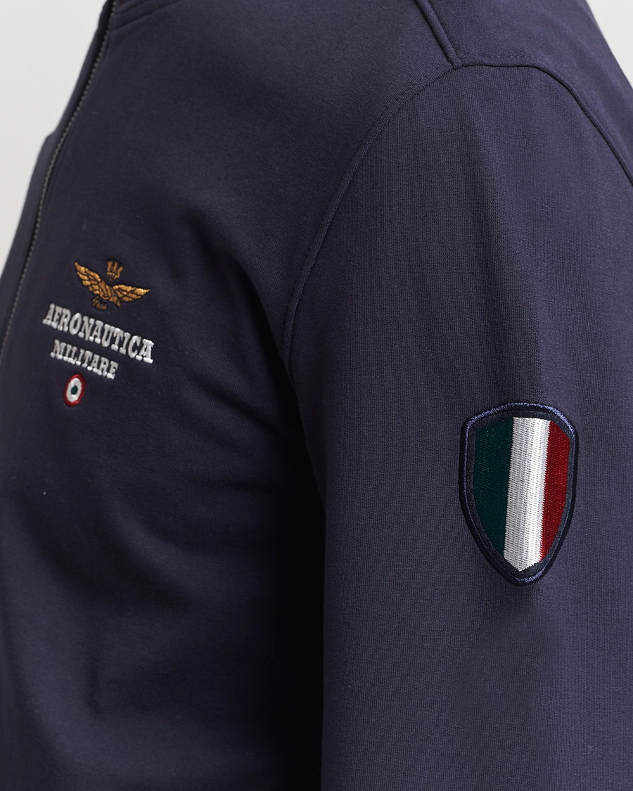 Homme | Pulls Et Tricots | Aeronautica Militare | Full Zip Tricolori Sweater Navy