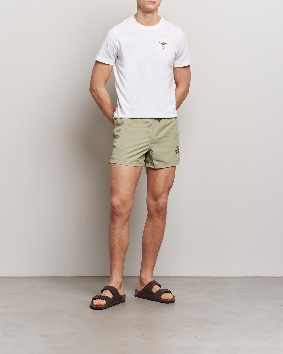 Homme | Maillots De Bain | Aeronautica Militare | Costume Swim Shorts Sage Green