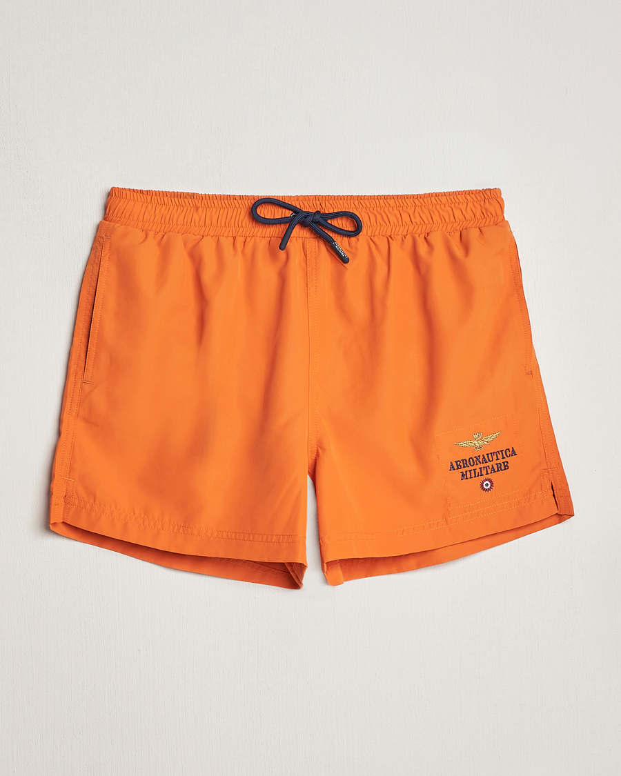 Homme | Maillots De Bain | Aeronautica Militare | Costume Swim Shorts Carrot Orange