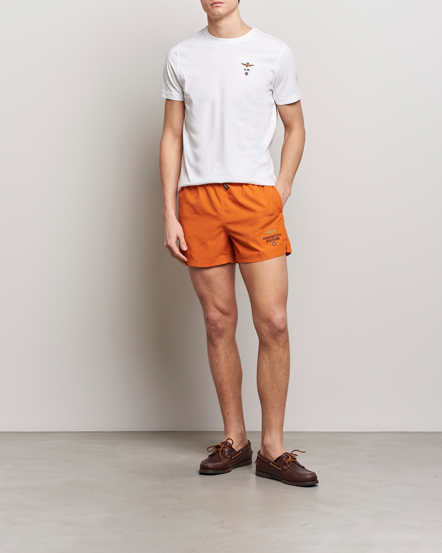 Homme | Maillots De Bain | Aeronautica Militare | Costume Swim Shorts Carrot Orange