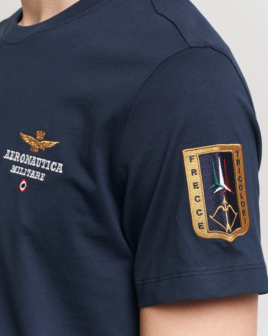 Homme | T-shirts | Aeronautica Militare | Tricolori Crew Neck T-Shirt Navy