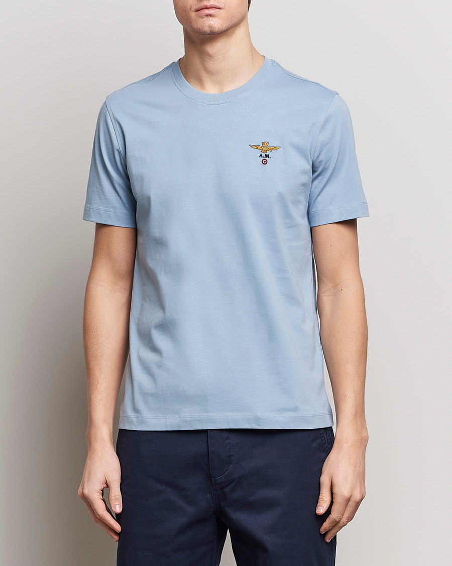 Homme | Soldes Vêtements | Aeronautica Militare | TS1580 Crew Neck T-Shirt Glacier Blue