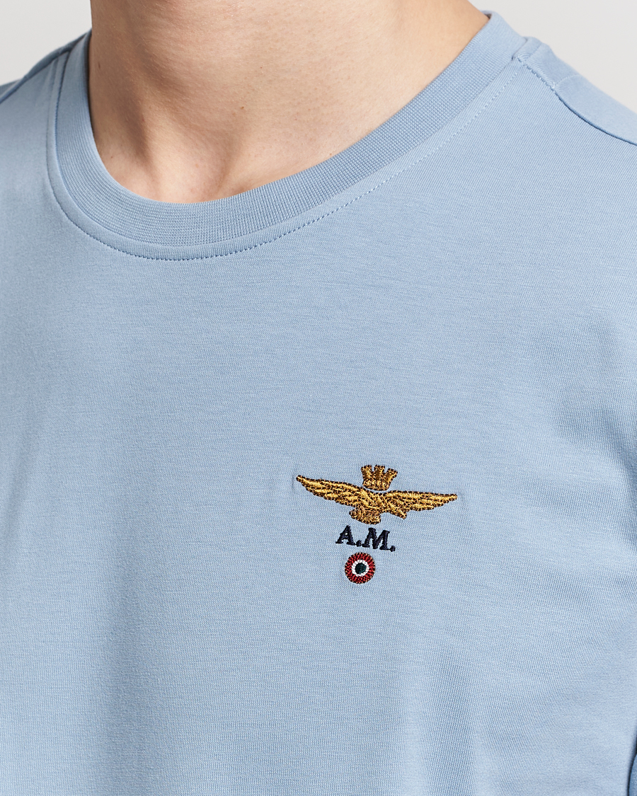Homme | T-shirts | Aeronautica Militare | TS1580 Crew Neck T-Shirt Glacier Blue