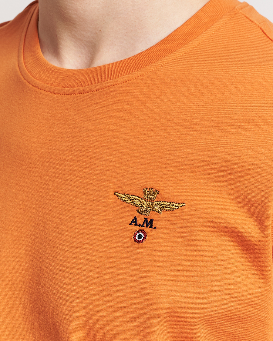 Homme | T-shirts | Aeronautica Militare | TS1580 Crew Neck T-Shirt Carrot Orange