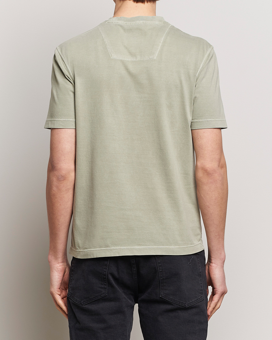 Homme | T-shirts | Aeronautica Militare | Washed Crew Neck T-Shirt Sage Green