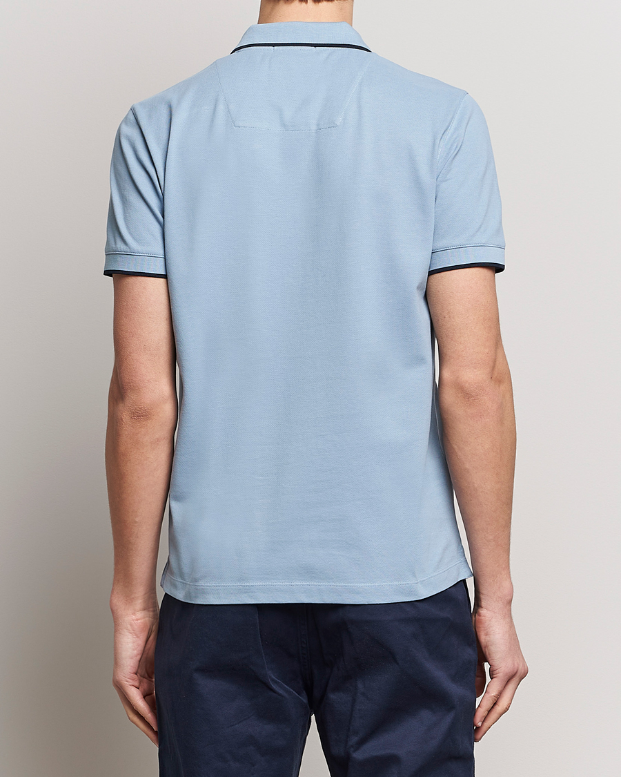 Homme | Polos | Aeronautica Militare | Garment Dyed Cotton Polo Glacier Blue