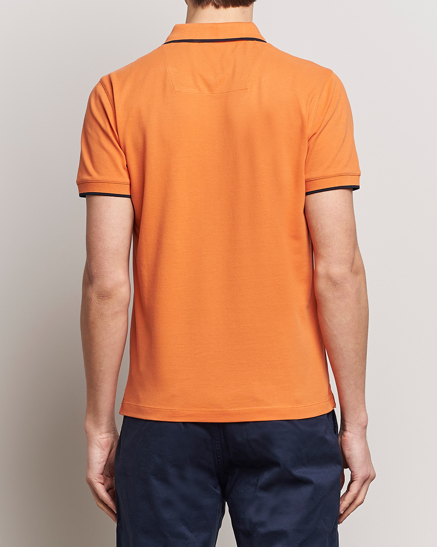 Homme | Polos | Aeronautica Militare | Garment Dyed Cotton Polo Carrot Orange