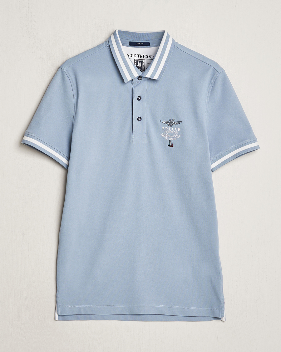 Homme | Polos | Aeronautica Militare | Tipped Polo Glacier Blue