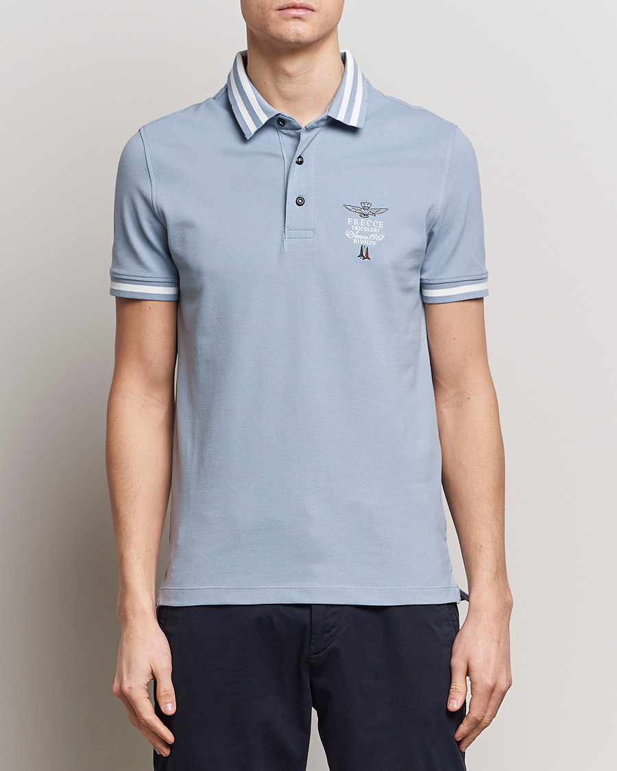 Homme | Polos | Aeronautica Militare | Tipped Polo Glacier Blue