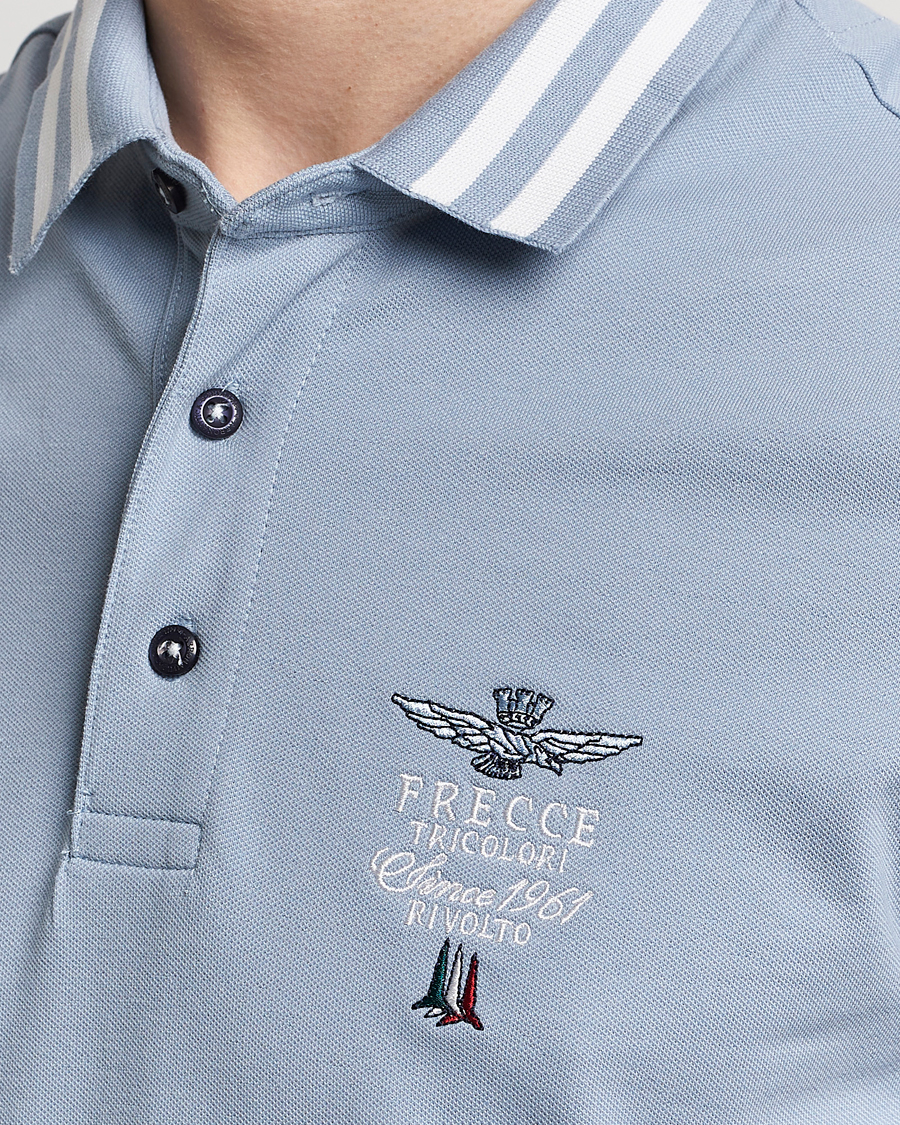 Homme | Polos | Aeronautica Militare | Tipped Polo Glacier Blue