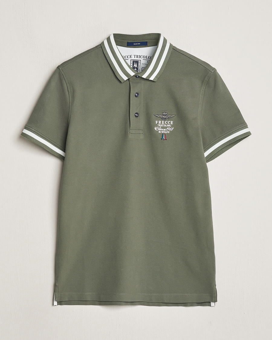 Homme | Polos | Aeronautica Militare | Tipped Polo Verde Green