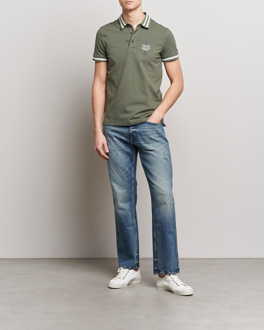 Homme | Polos | Aeronautica Militare | Tipped Polo Verde Green