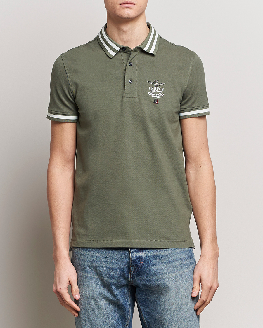 Homme | Polos | Aeronautica Militare | Tipped Polo Verde Green