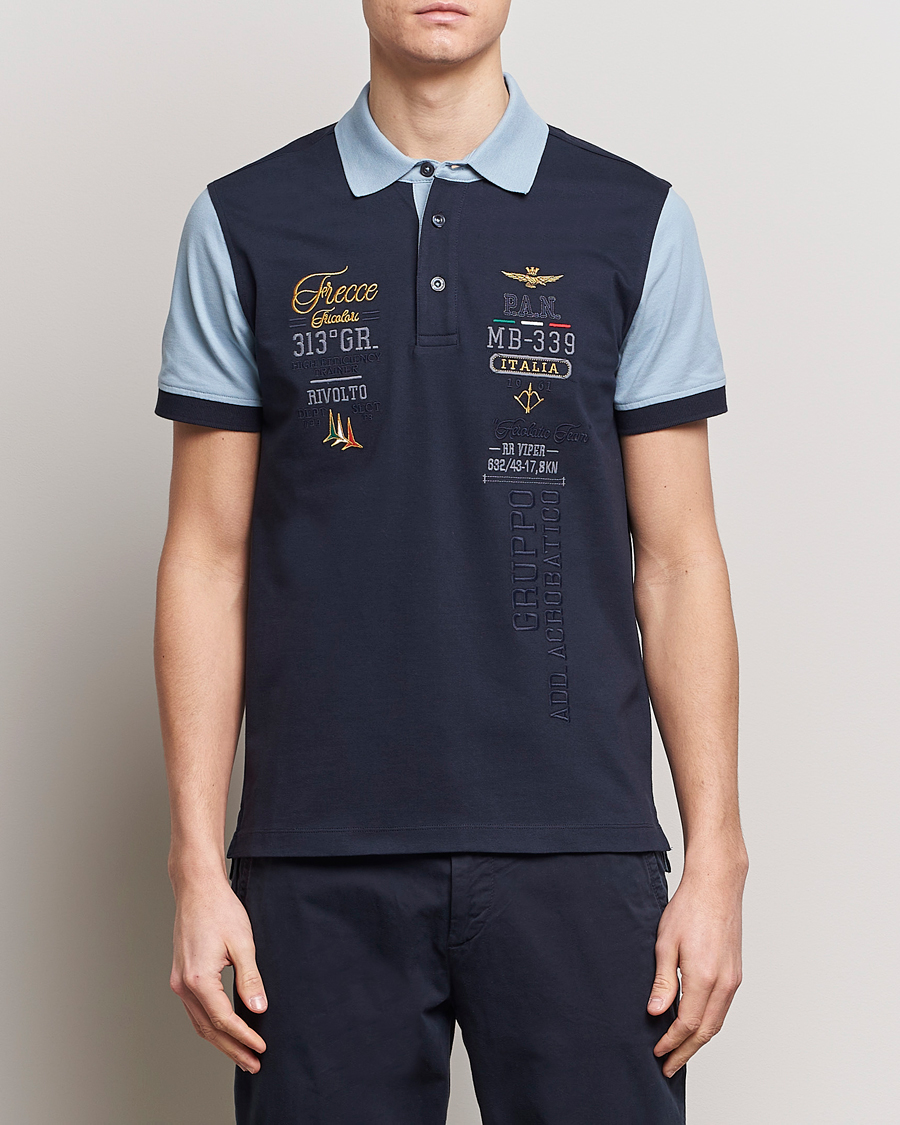 Men | Sale clothing | Aeronautica Militare | Heritage Polo Navy/Glacier Blue