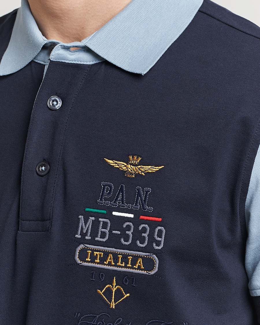 Homme | Polos | Aeronautica Militare | Heritage Polo Navy/Glacier Blue