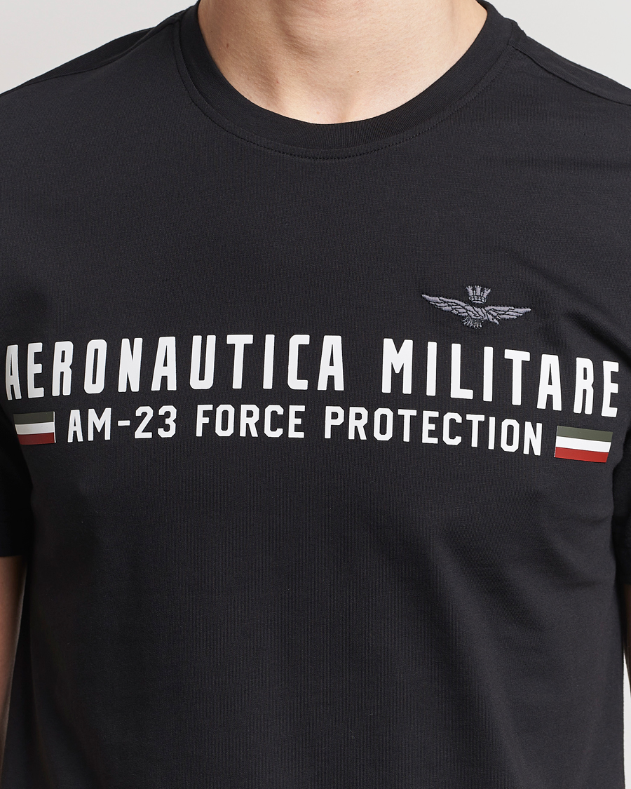 Homme | T-shirts | Aeronautica Militare | Logo Crew Neck T-Shirt Jet Black
