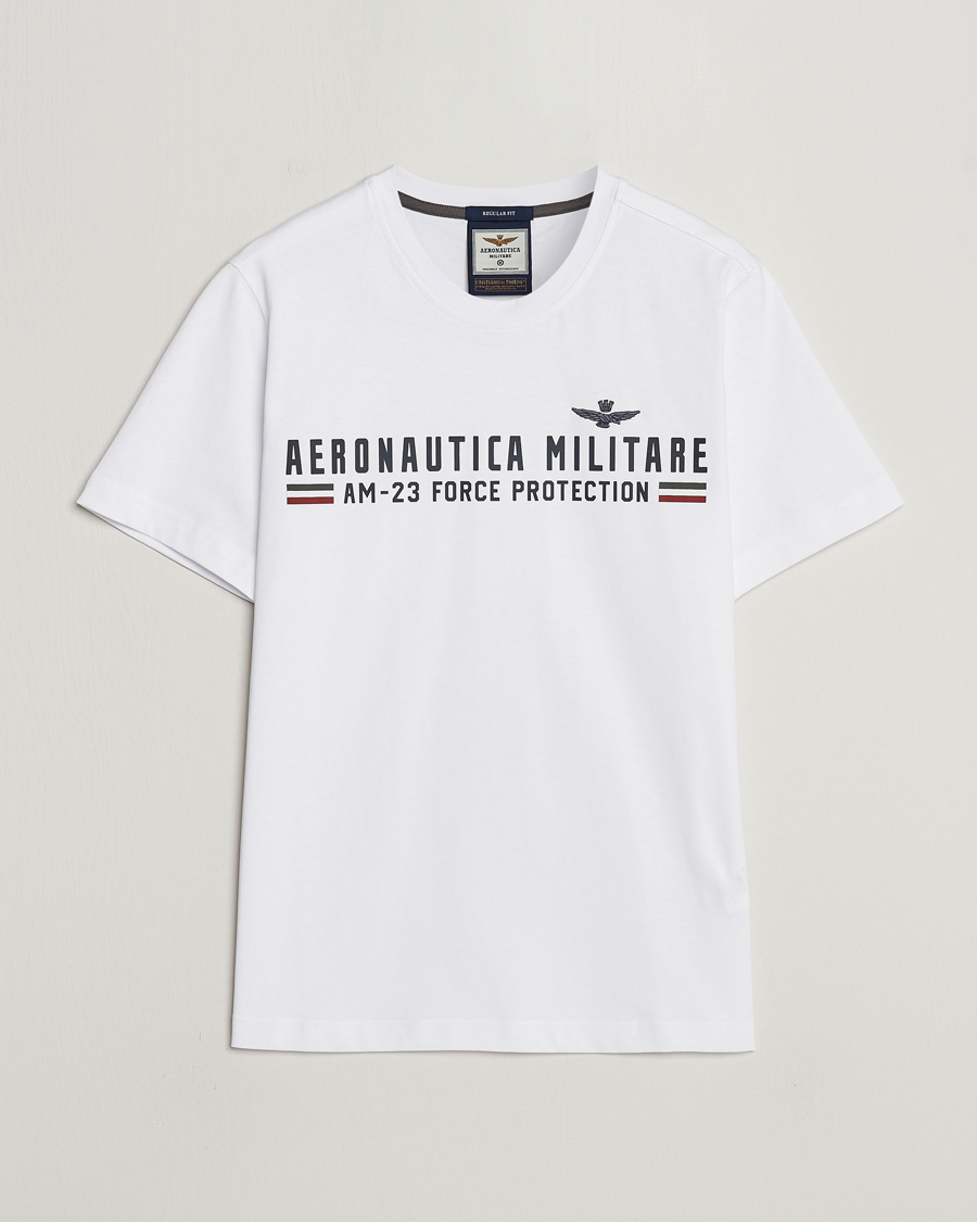 Homme | T-shirts | Aeronautica Militare | Logo Crew Neck T-Shirt Off White