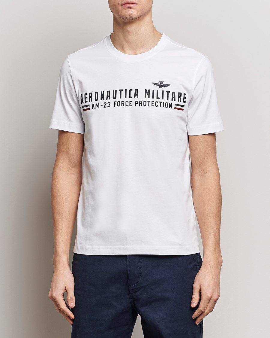 Homme | Soldes Vêtements | Aeronautica Militare | Logo Crew Neck T-Shirt Off White
