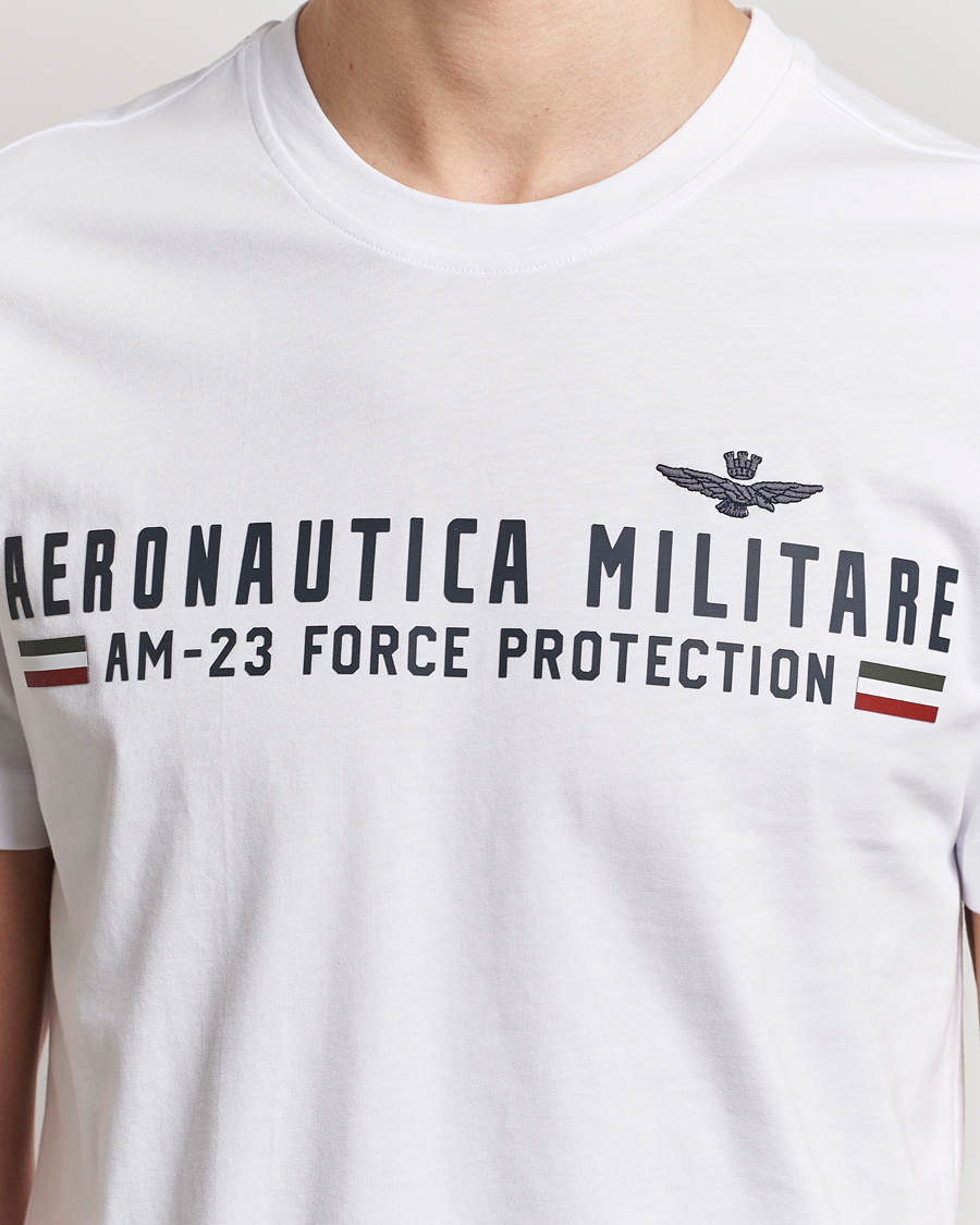 Homme | T-shirts | Aeronautica Militare | Logo Crew Neck T-Shirt Off White