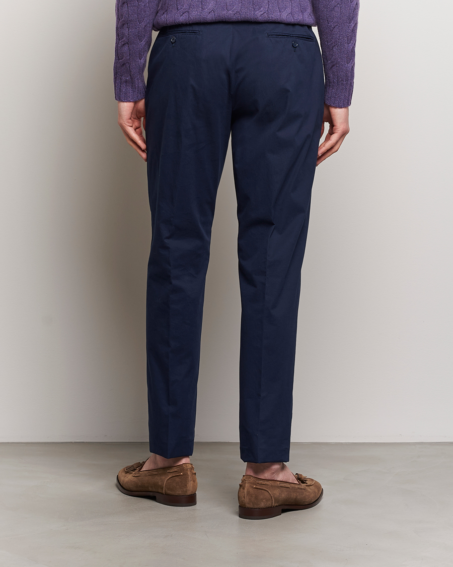 Homme | Pantalons | Ralph Lauren Purple Label | Cotton Poplin Trousers Spring Navy