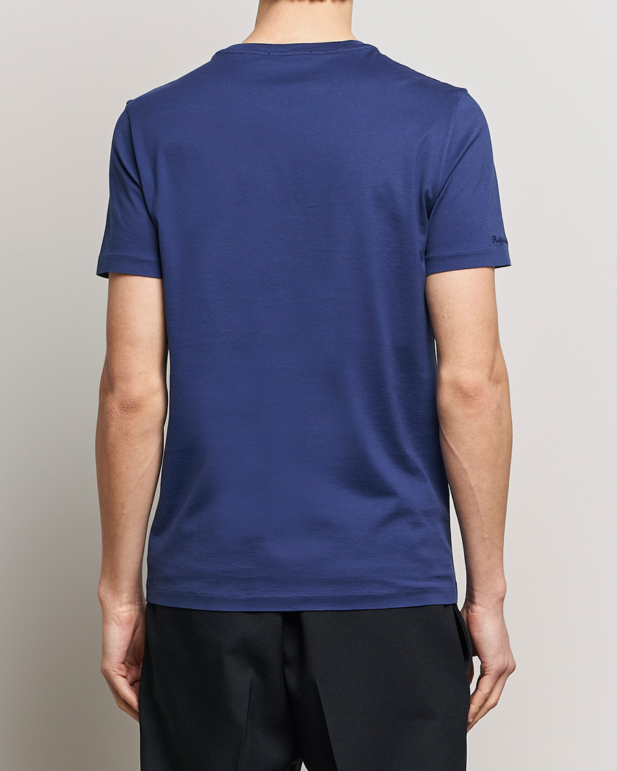 Homme | T-shirts | Ralph Lauren Purple Label | Garment Dyed Cotton T-Shirt Spring Navy