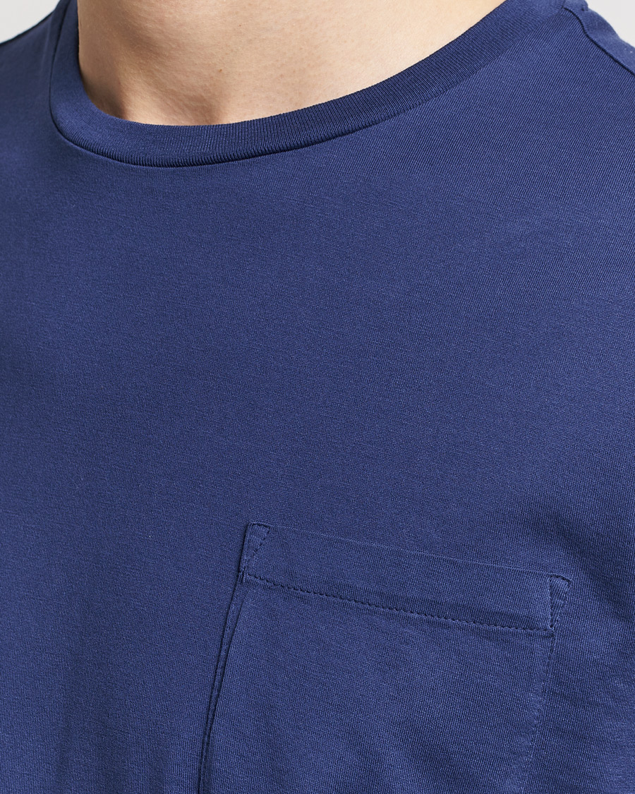 Homme | T-shirts | Ralph Lauren Purple Label | Garment Dyed Cotton T-Shirt Spring Navy