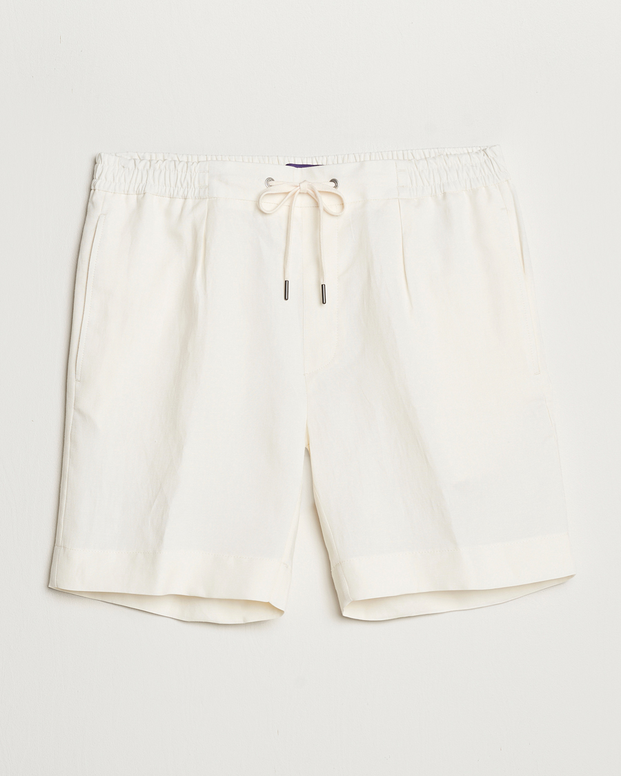Homme | Shorts | Ralph Lauren Purple Label | Linen/Silk Drawstring Shorts White