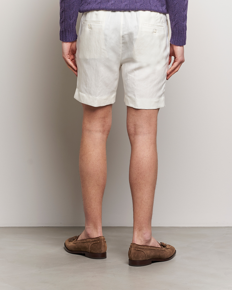 Homme | Shorts | Ralph Lauren Purple Label | Linen/Silk Drawstring Shorts White