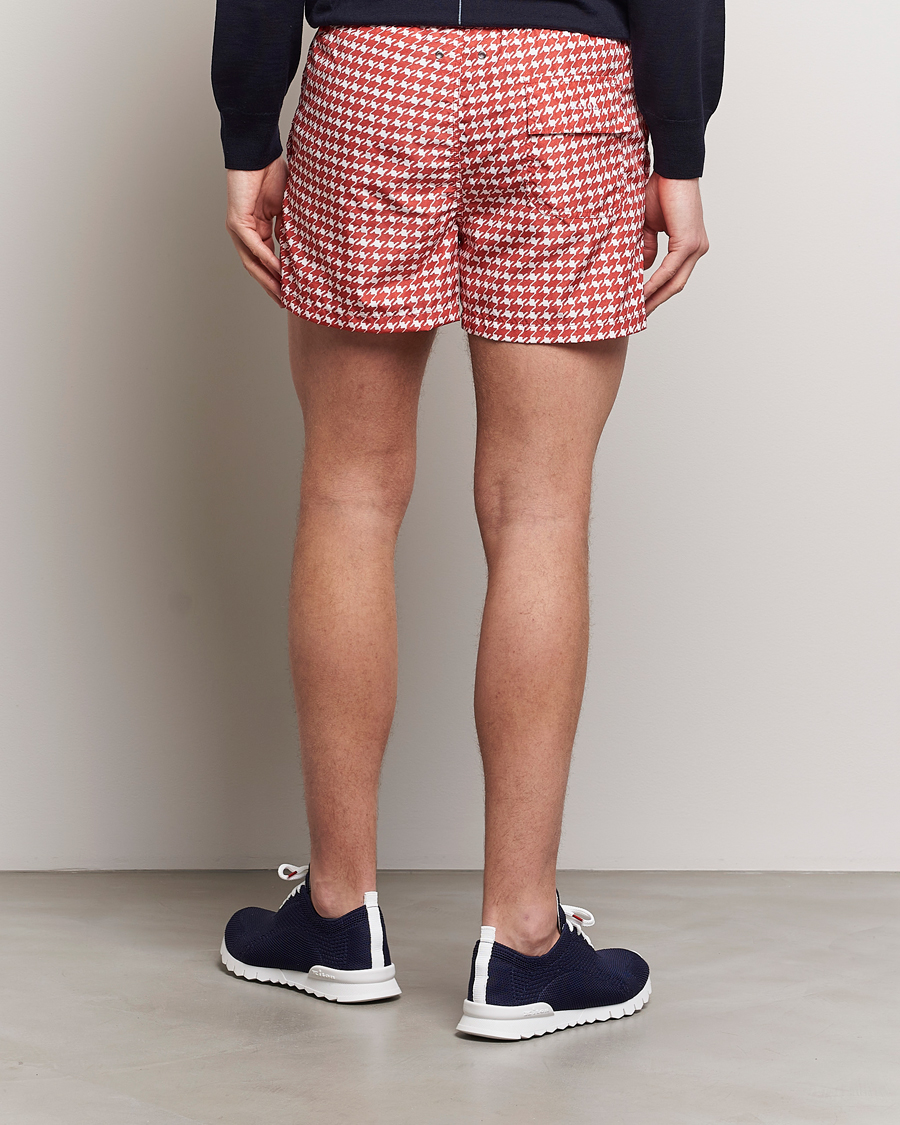 Homme | Maillots De Bain | Kiton | Printed Nylon Swim Shorts Red