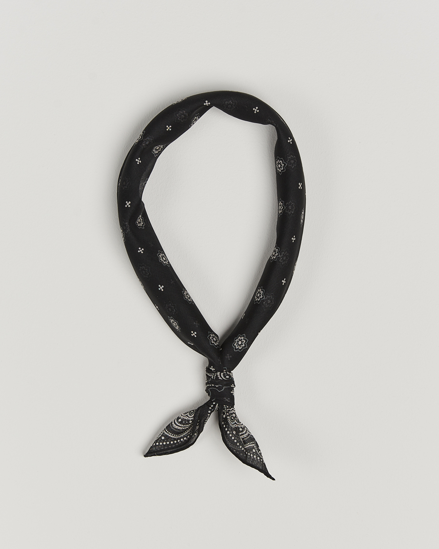 Homme | Amanda Christensen Cotton Voilé Printed Medallion Bandana Black | Amanda Christensen | Cotton Voilé Printed Medallion Bandana Black