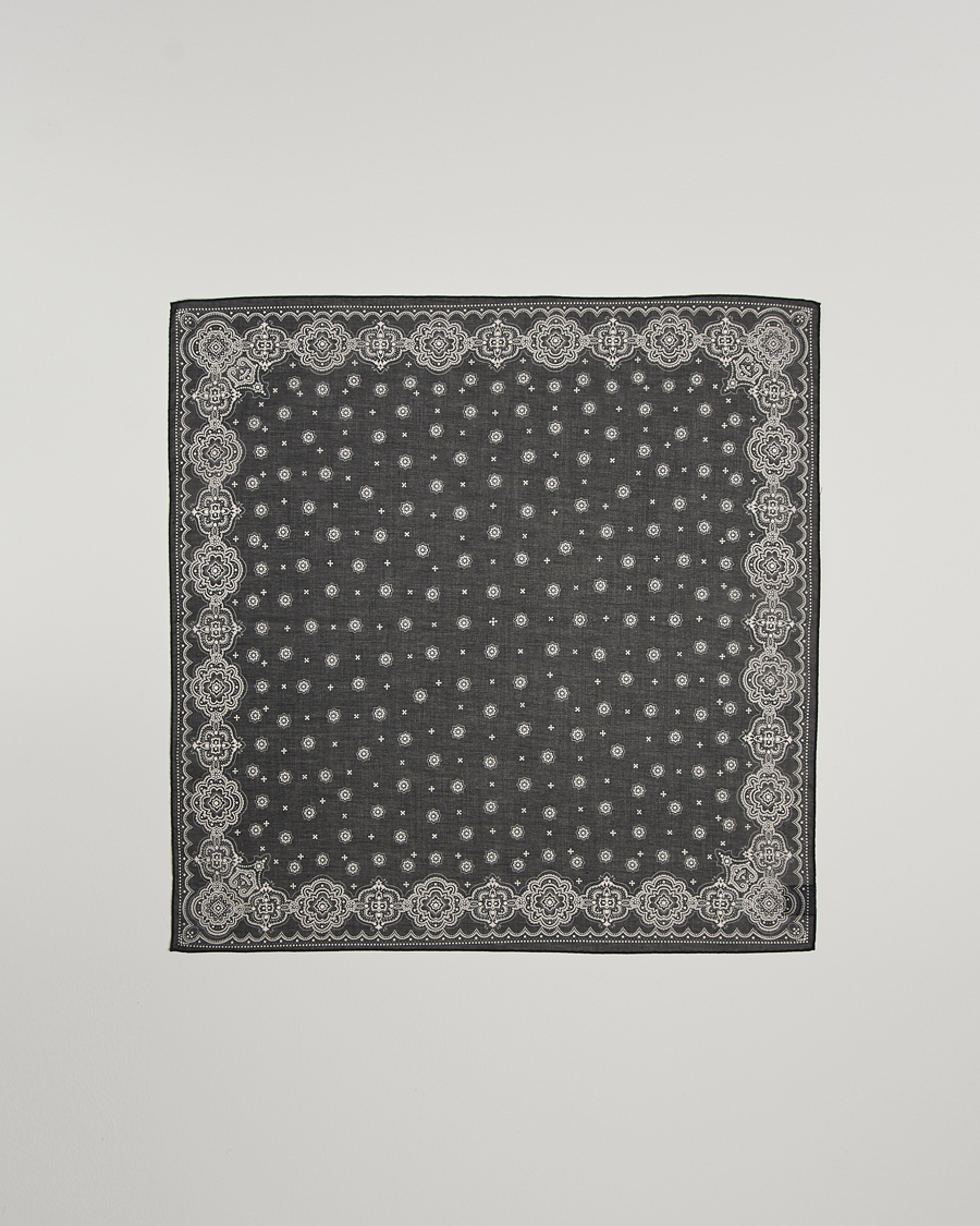Homme | Amanda Christensen Cotton Voilé Printed Medallion Bandana Black | Amanda Christensen | Cotton Voilé Printed Medallion Bandana Black
