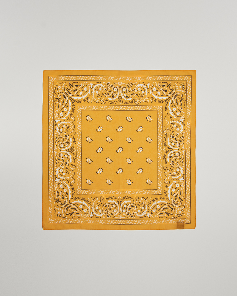 Homme | Amanda Christensen Cotton Voilé Printed Paisley Bandana Yellow | Amanda Christensen | Cotton Voilé Printed Paisley Bandana Yellow