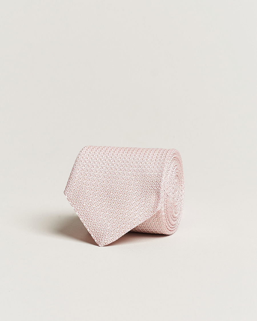 Homme | Cravates | Amanda Christensen | Silk Grenadine 8 cm Tie Pink