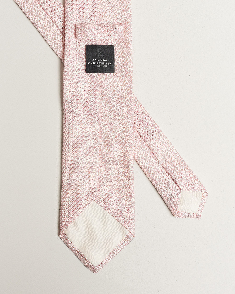 Homme | Cravates | Amanda Christensen | Silk Grenadine 8 cm Tie Pink