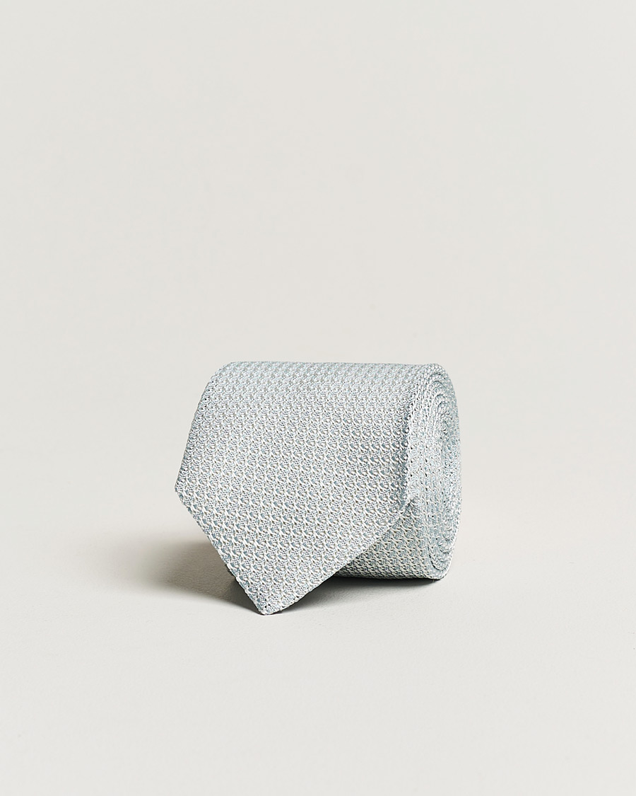 Homme | Cravates | Amanda Christensen | Silk Grenadine 8 cm Tie Sky Blue