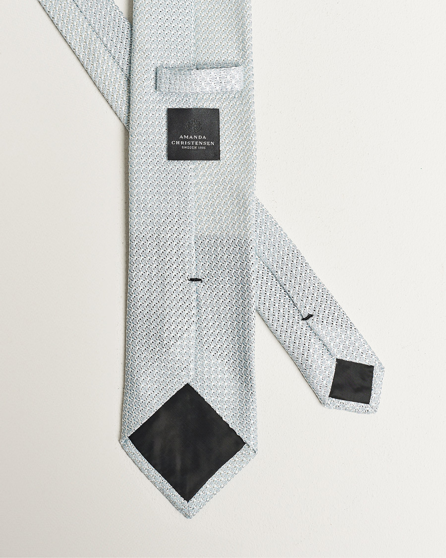 Homme | Cravates | Amanda Christensen | Silk Grenadine 8 cm Tie Sky Blue