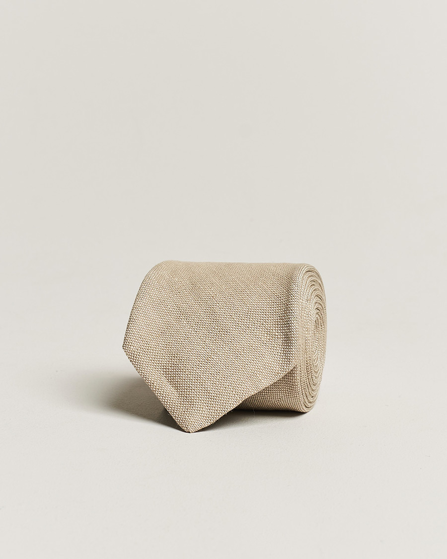 Homme | Cravates | Amanda Christensen | Amanda ChristensenHopsack Linen 8cm TieSand