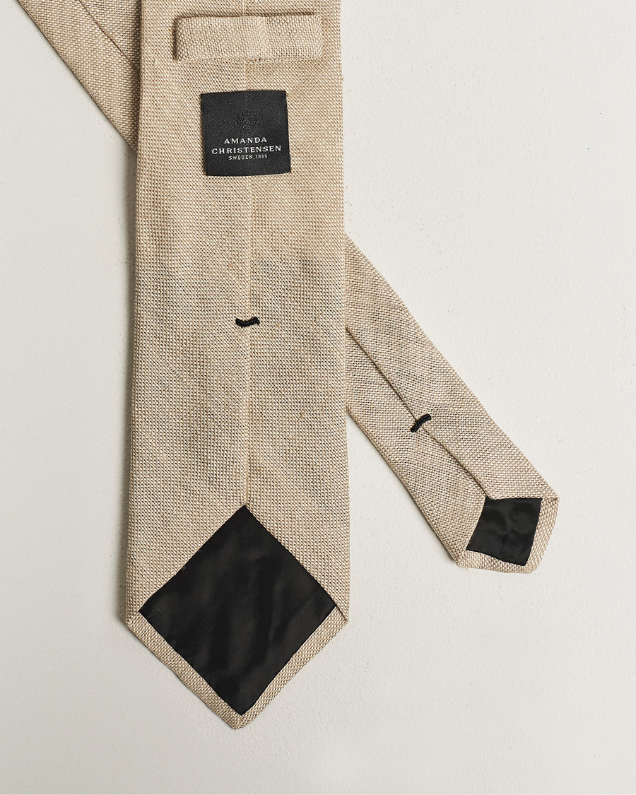 Homme | Amanda ChristensenHopsack Linen 8cm TieSand | Amanda Christensen | Amanda ChristensenHopsack Linen 8cm TieSand