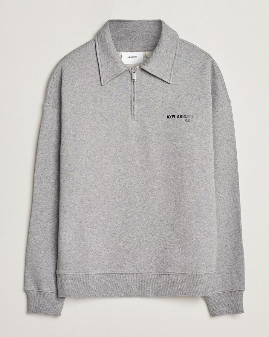 Homme | Pulls Et Tricots | Axel Arigato | Remi Half Zip Sweater Grey Melange