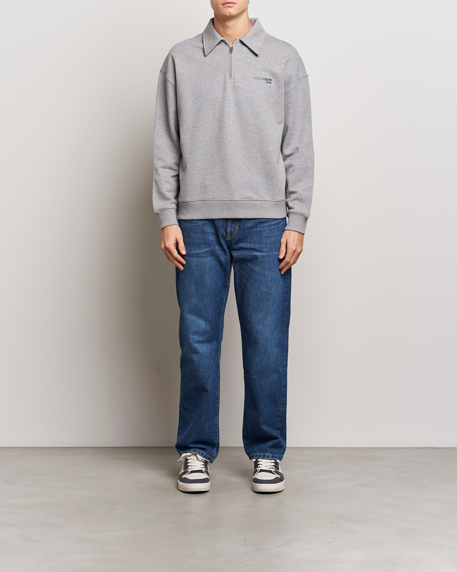 Homme | Pulls Et Tricots | Axel Arigato | Remi Half Zip Sweater Grey Melange