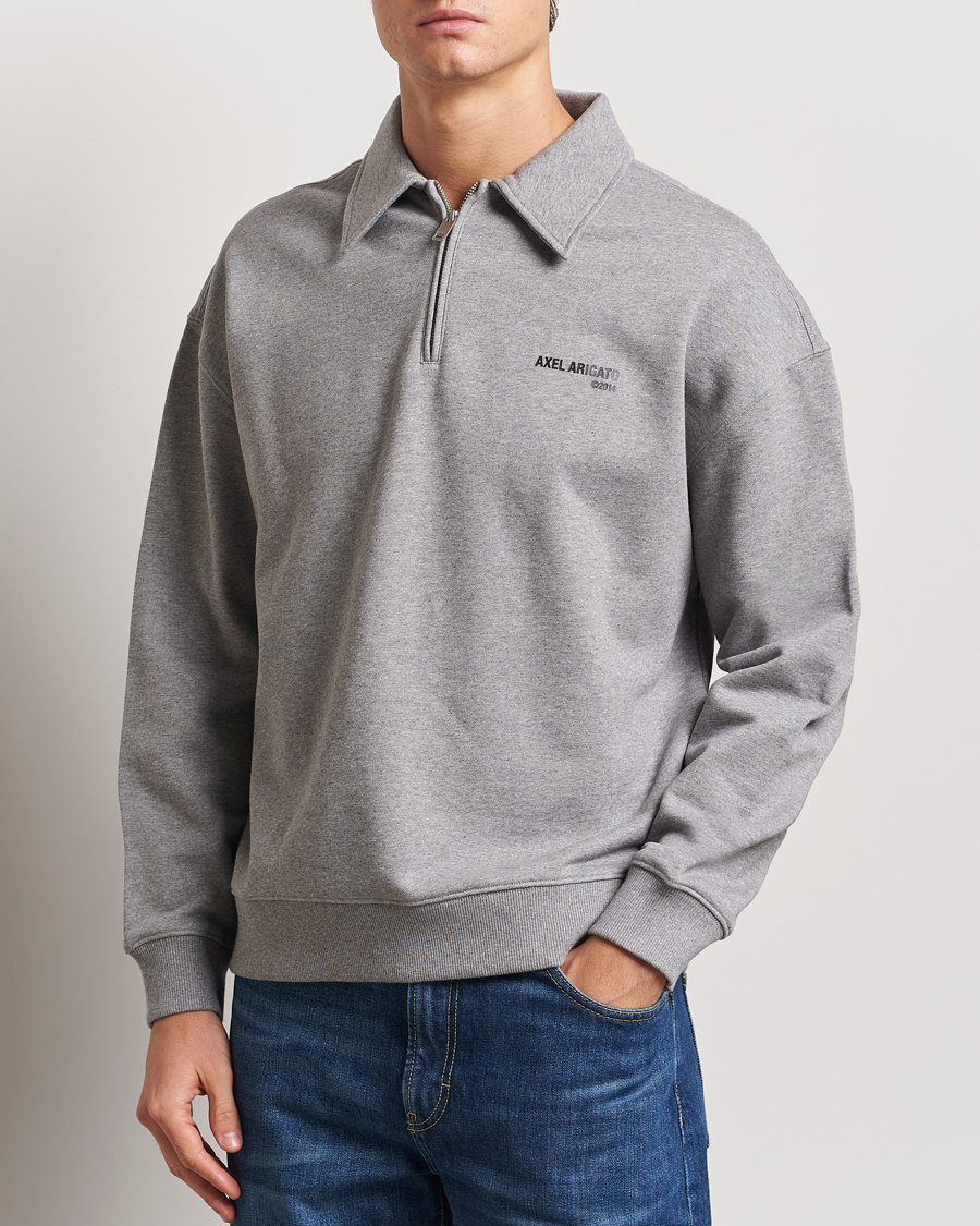 Homme | Pulls Et Tricots | Axel Arigato | Remi Half Zip Sweater Grey Melange